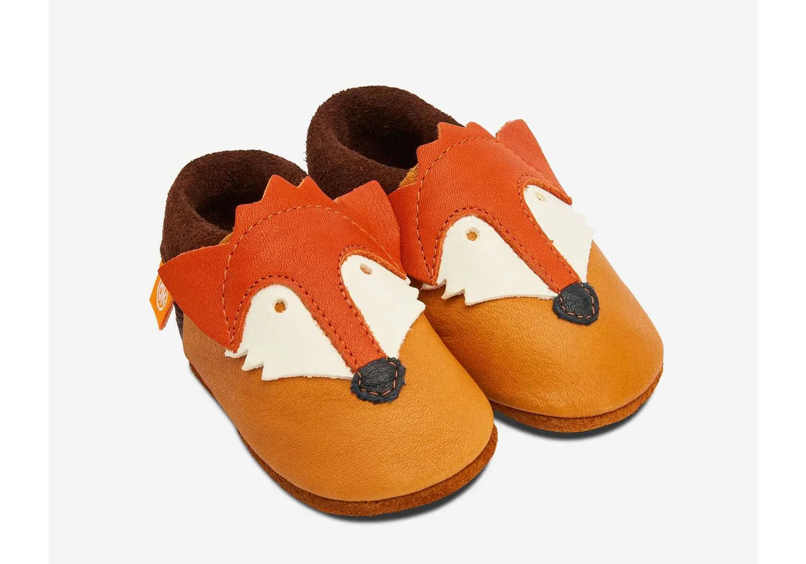 Chaussons en cuir écologique Orangenkinder - Renard Orangenkinder