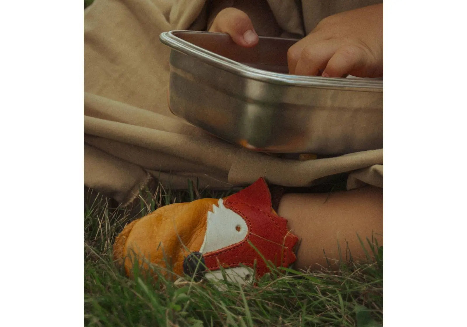Chaussons en cuir écologique Orangenkinder - Renard Orangenkinder