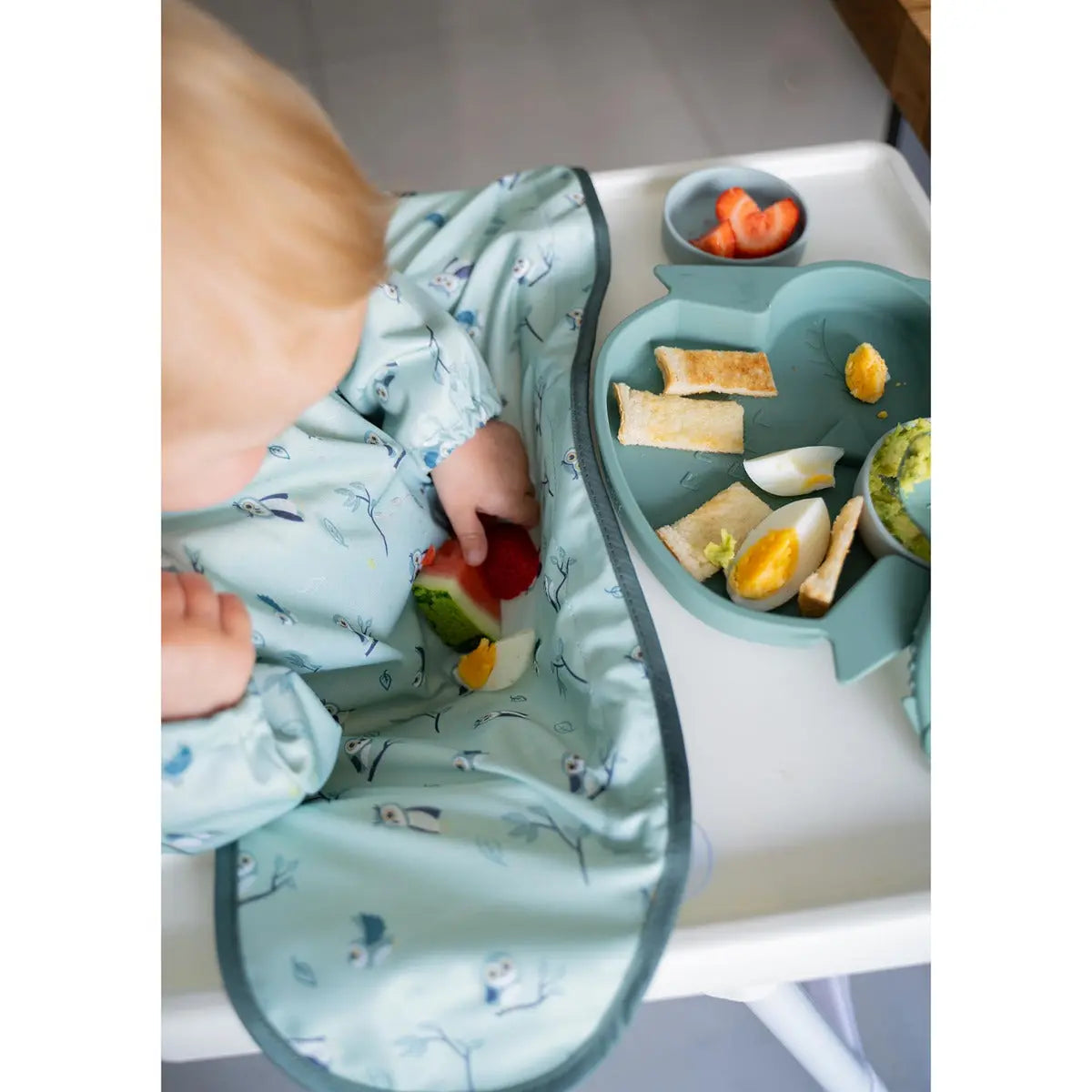 Bavoir à ventouses Cover et Catch Tidy Tot - Owls - Lilinappy