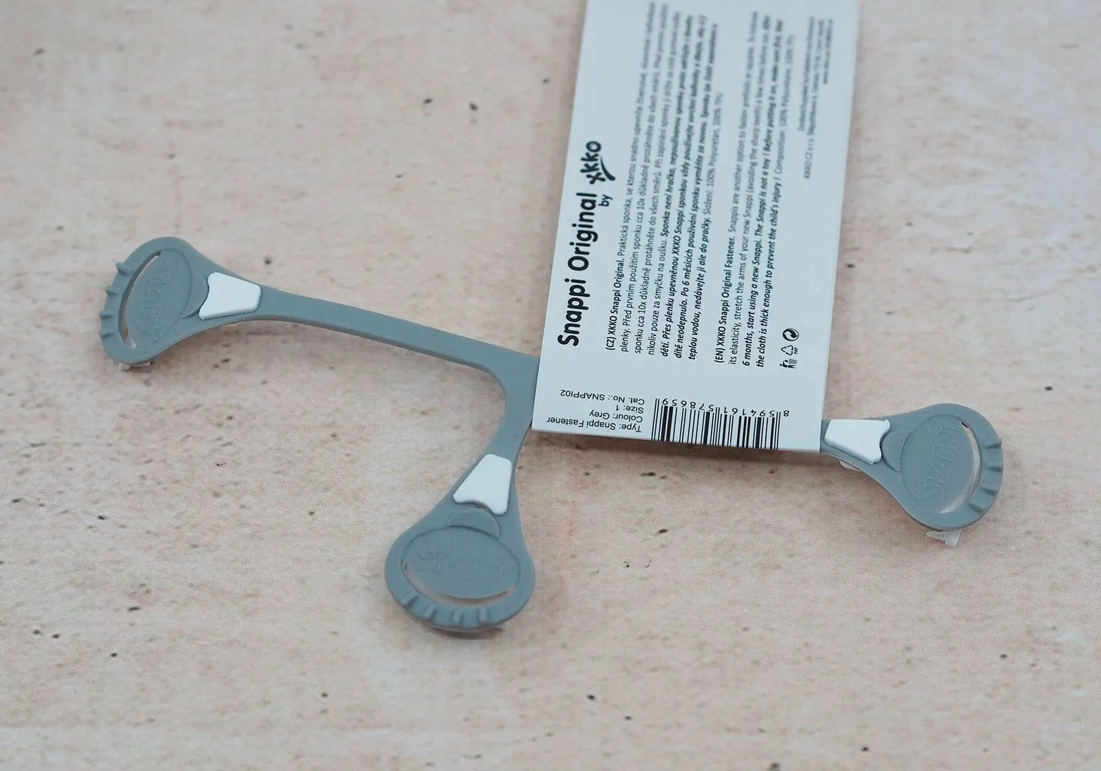 Attache pour les langes snappi Flashy Popolini-gris