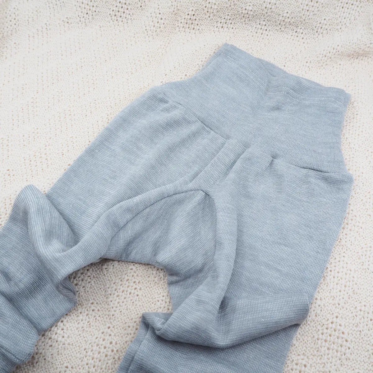 Pantalon bébé en laine et soie Cosilana - Gris - Lilinappy