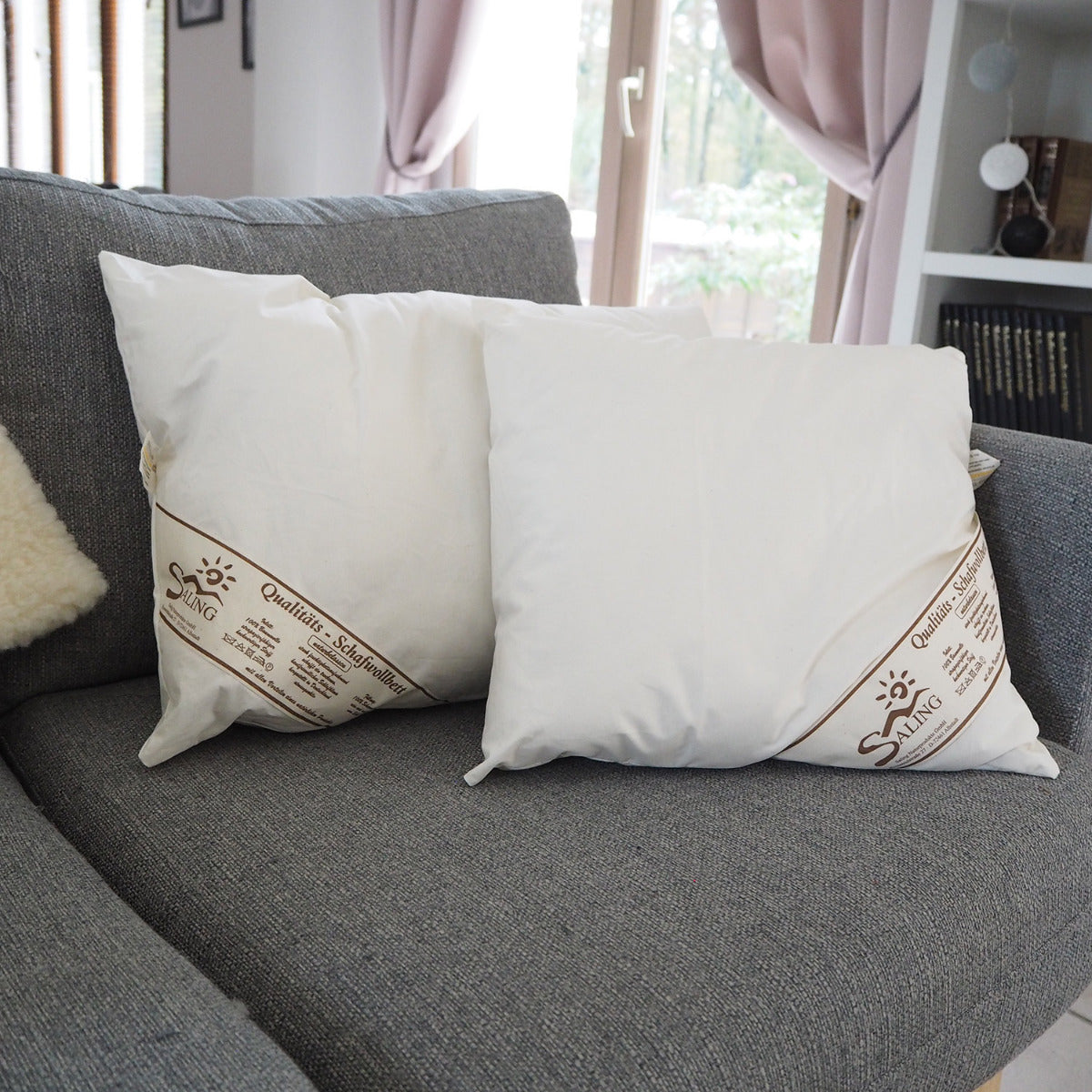 Oreiller en pure laine & coton Saling 40x60cm