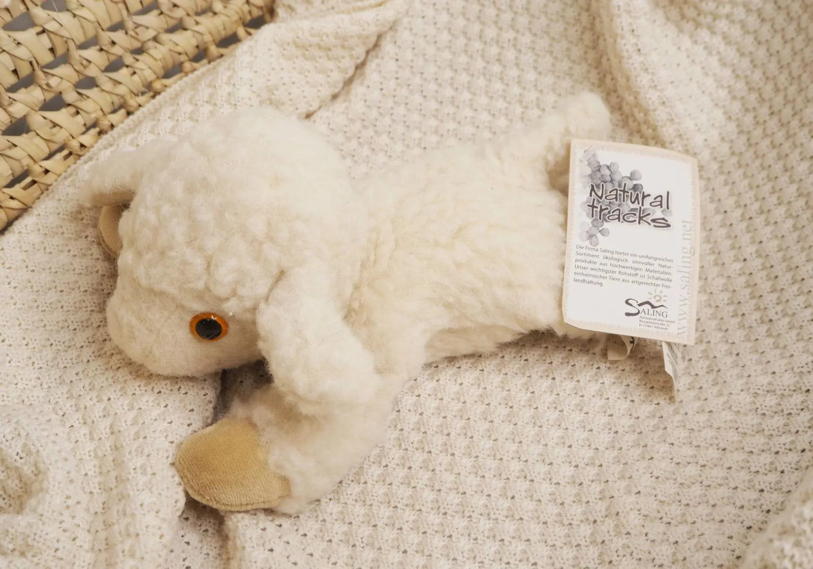 Bouillotte agneau en laine et noyaux de cerise Saling - Lilinappy