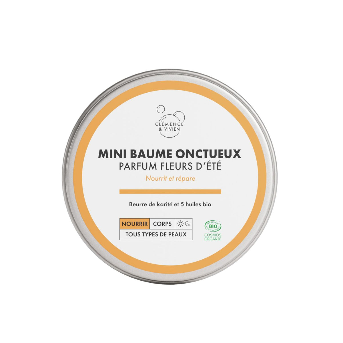Mini baume onctueux parfum Fleurs d'été Clémence et Vivien 