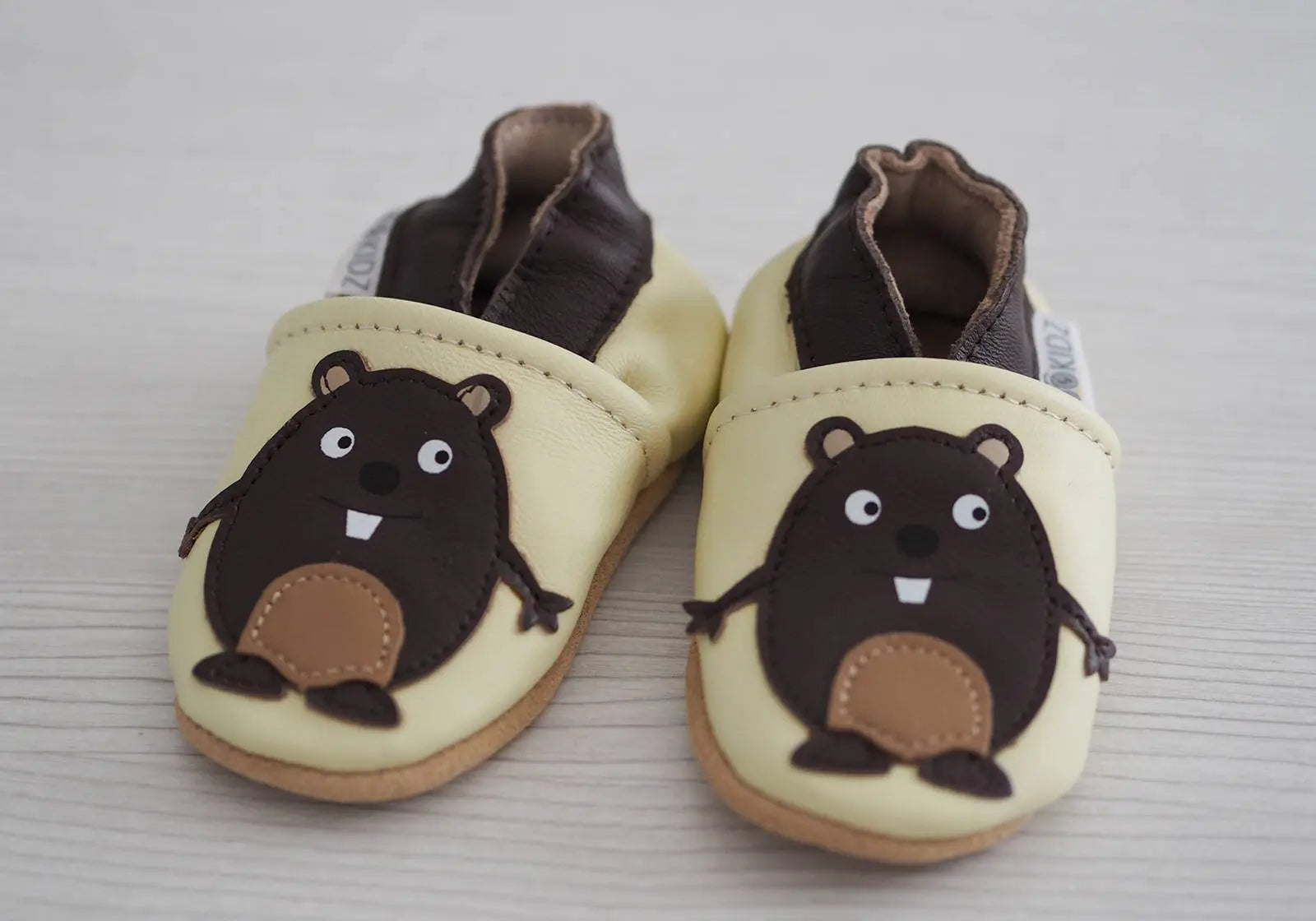 Chaussons en cuir Lookidz Castor