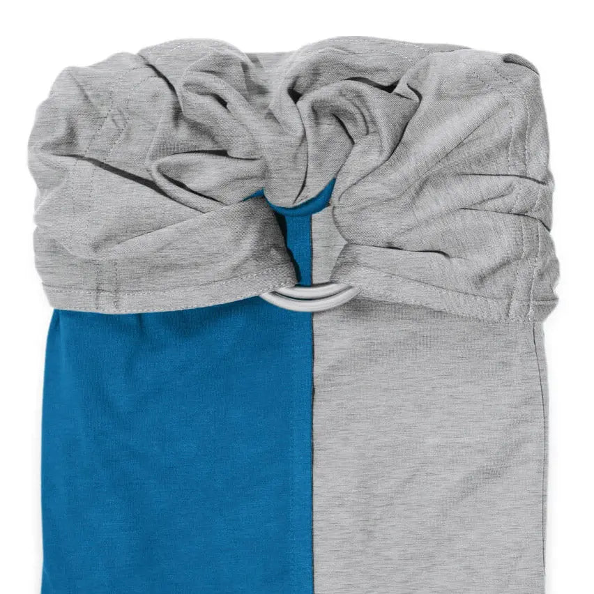 Sling Petite Echarpe Sans Noeud Love Radius - Gris Chiné/Bleu Canard - Lilinappy