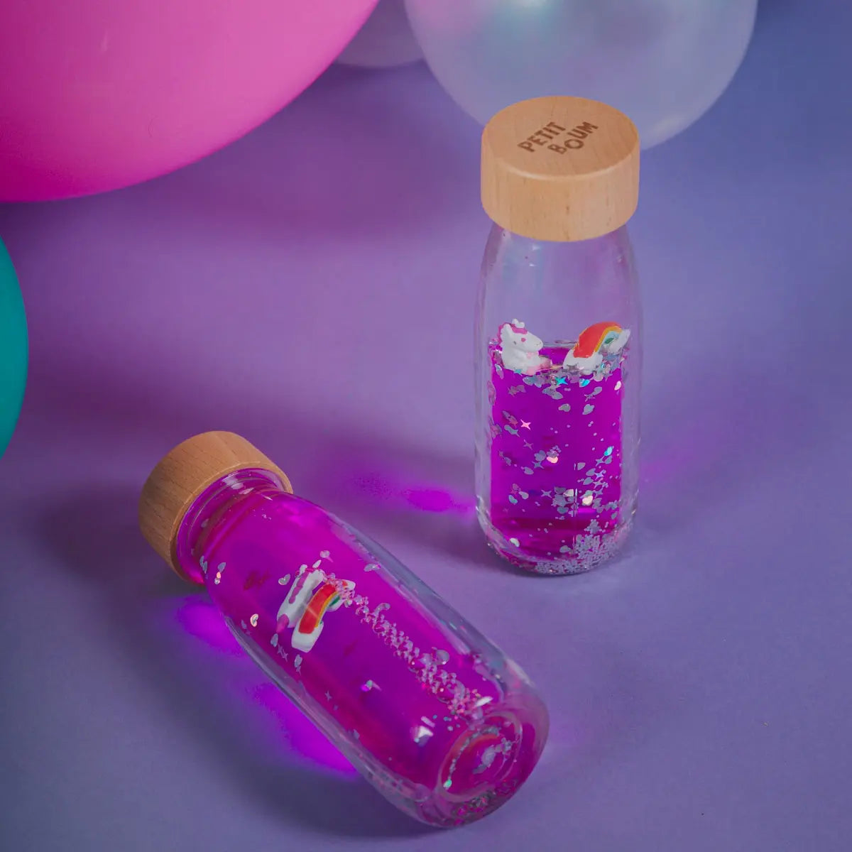Bouteille sensorielle Petit Boum Move Magic rainbow