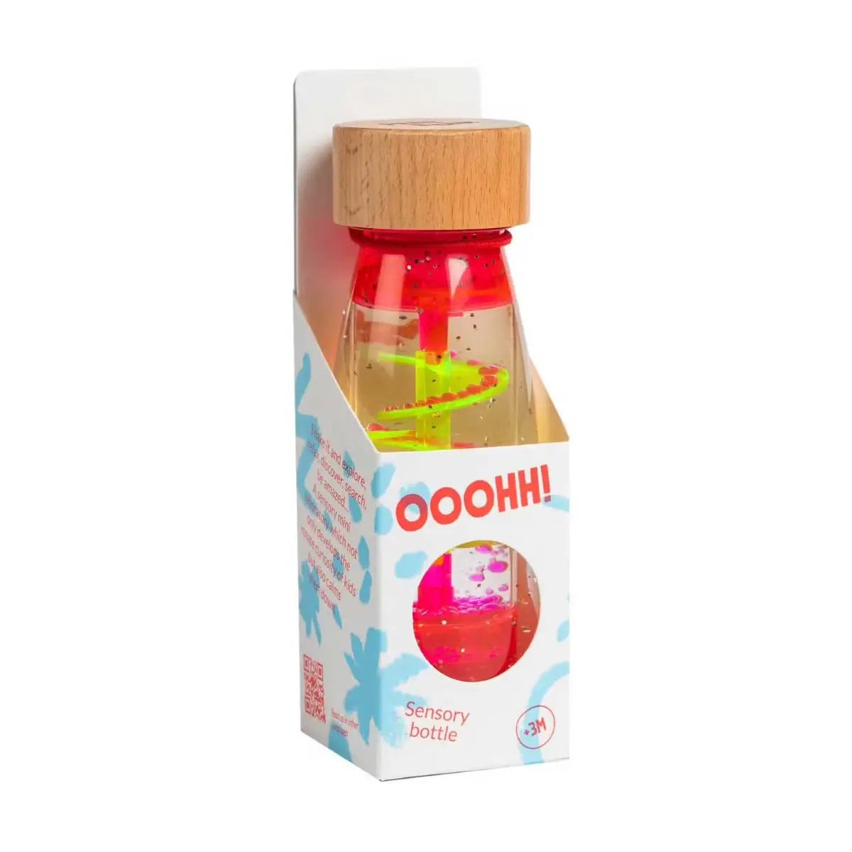 Bouteille sensorielle Petit Boum Move - Spirale rose 