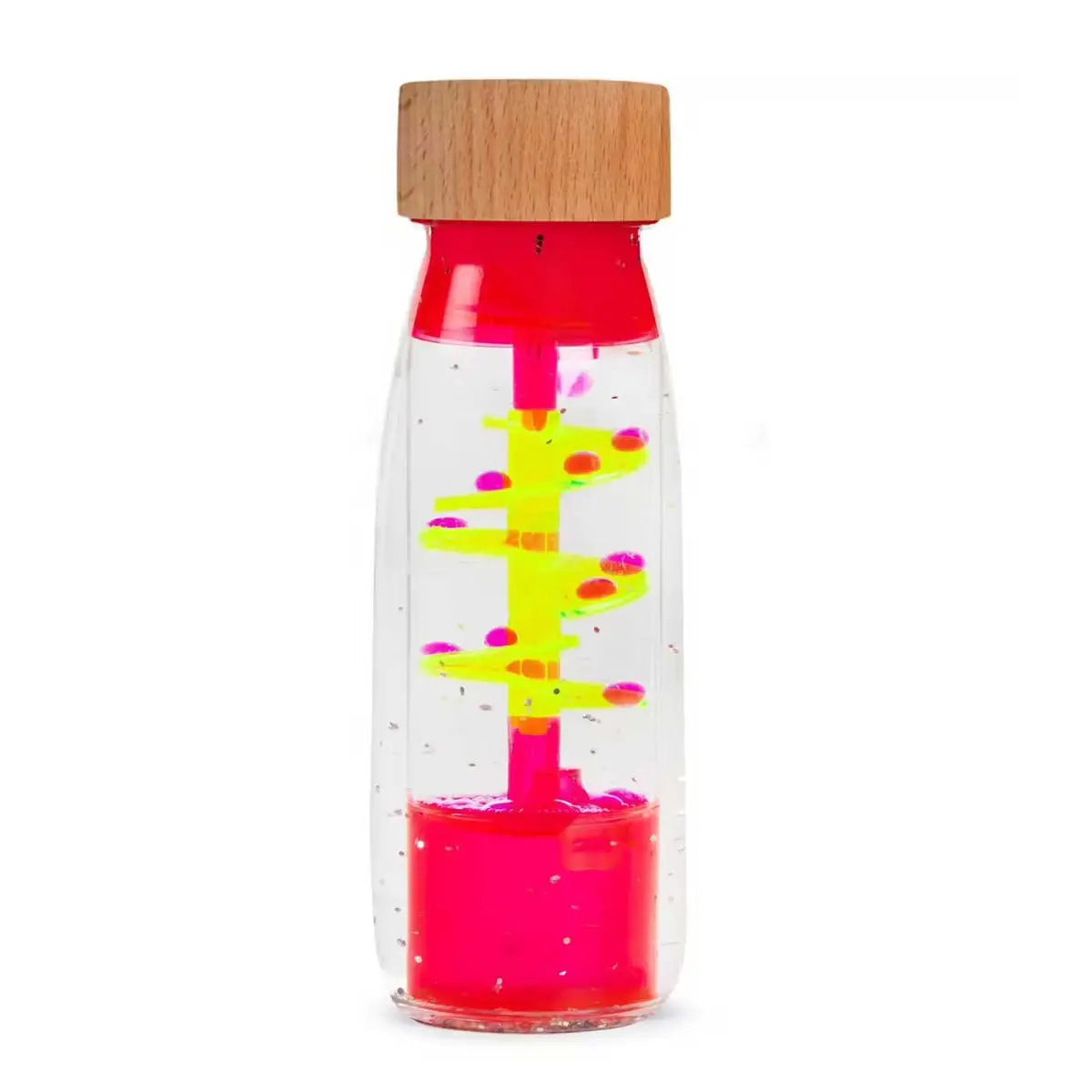 Bouteille sensorielle Petit Boum Move - Spirale rose