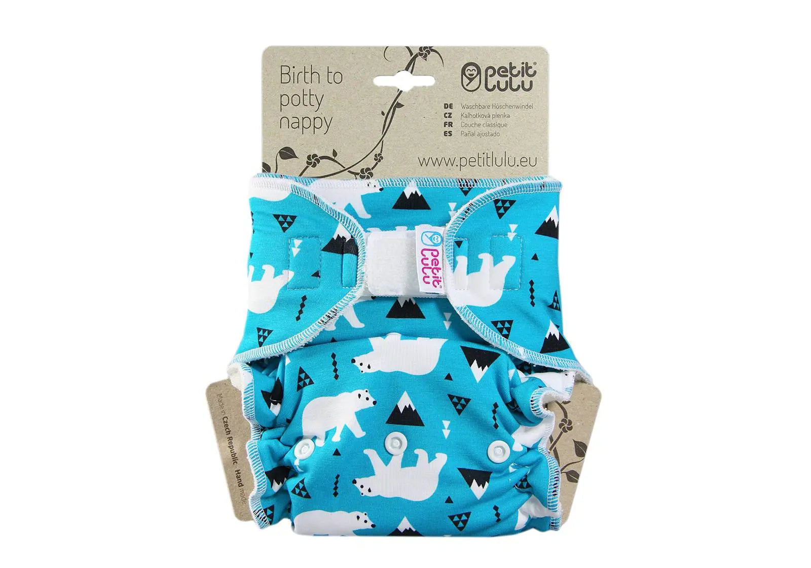 Couche lavable classique One size Velcro Petit Lulu - Nuit