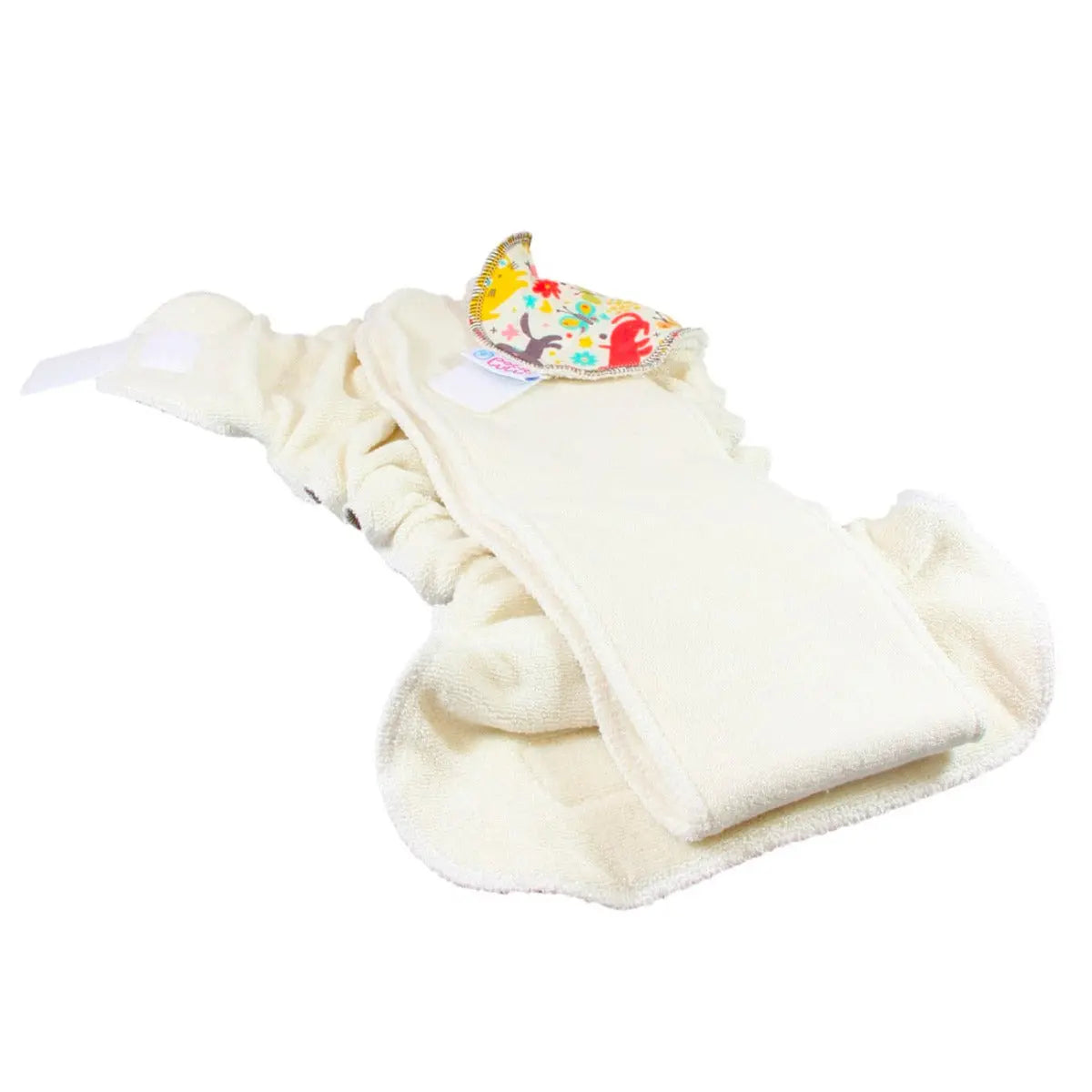 Couche lavable classique One size Fluffy organic Petit Lulu - Velcro - Lilinappy