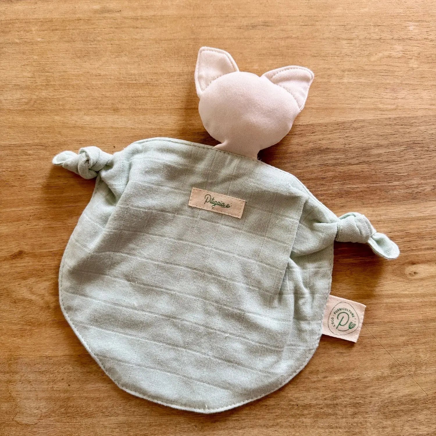 Doudou plat en coton bio Pitigaïa 