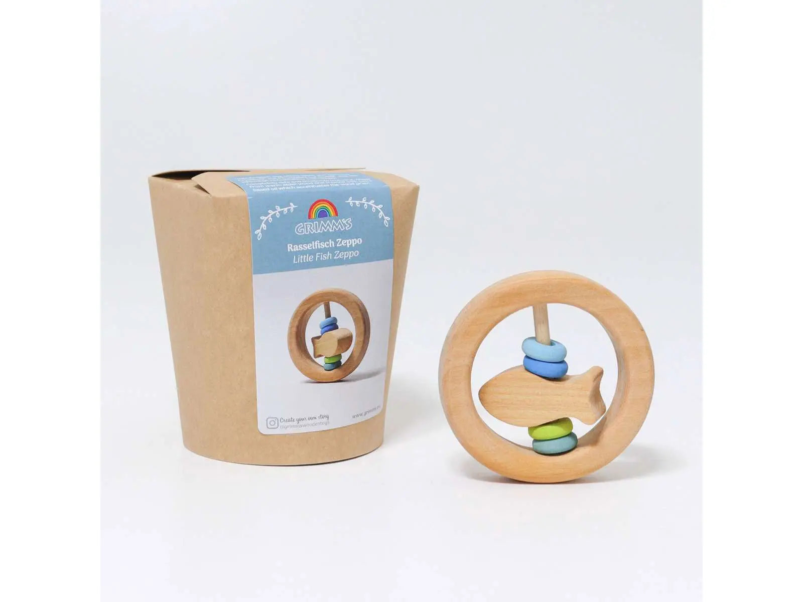 Hochet en bois Petit Poisson Grimm's Grimms