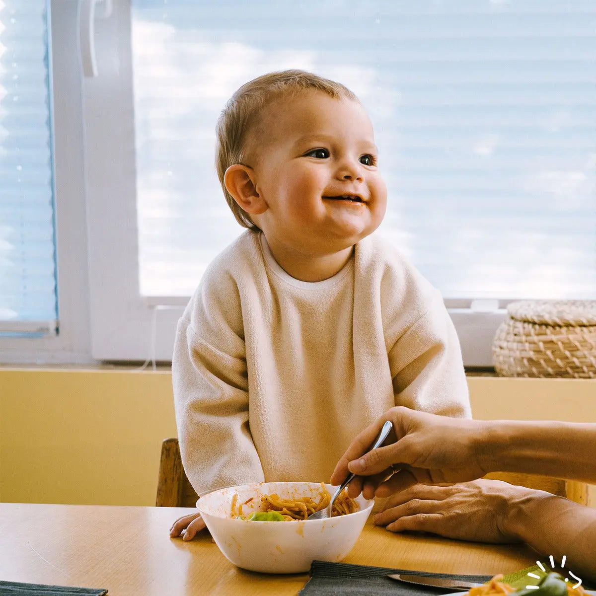 Bavoir à manches longues Popolini BIO Gris