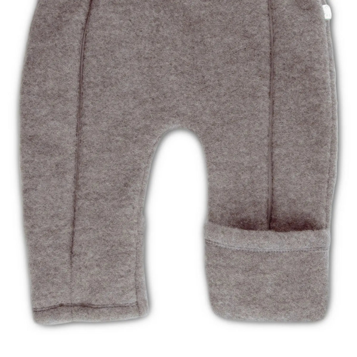 Combinaison bébé en polaire de laine bio Popolini – Sable