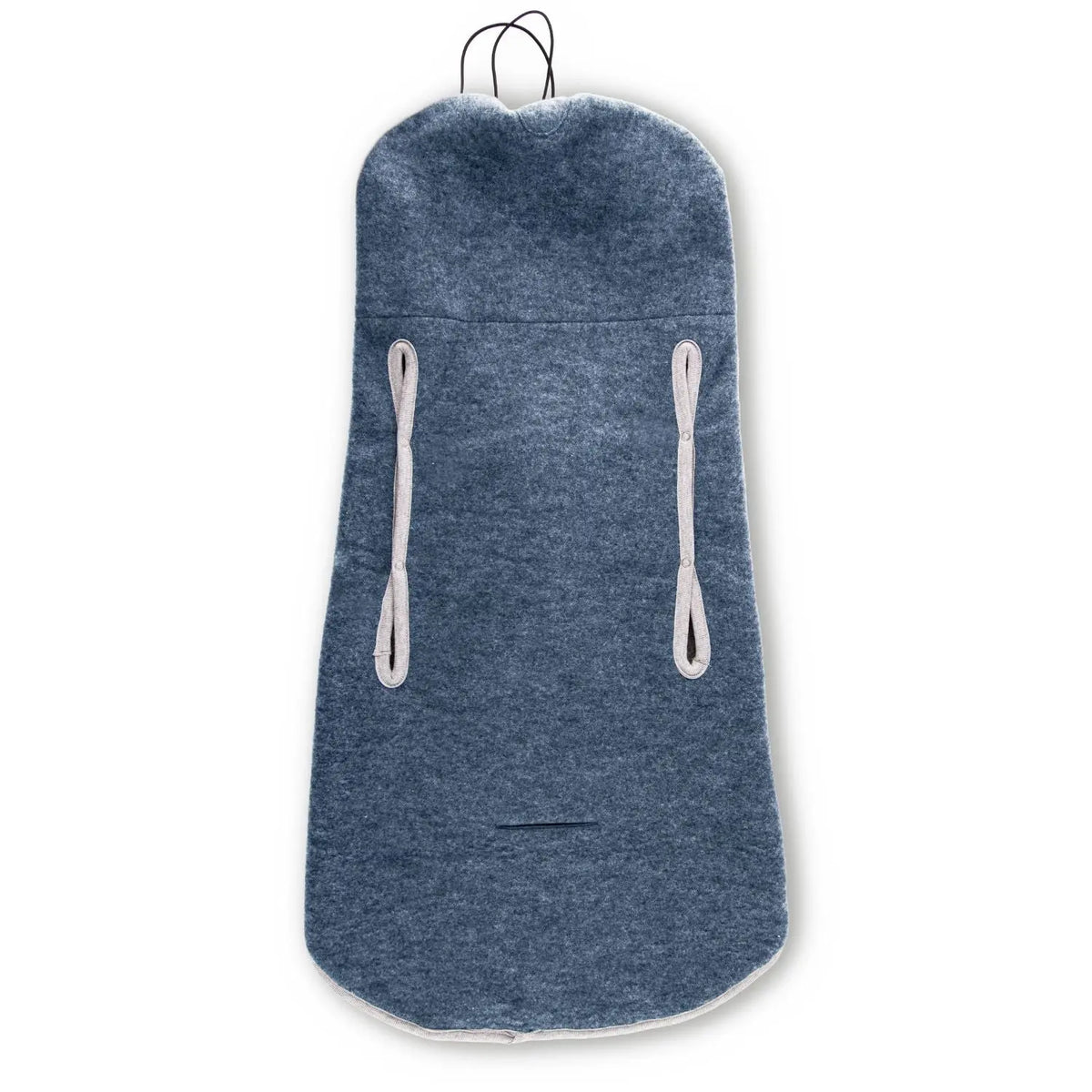 Couverture enveloppante cosy en polaire de laine mérinos bio Popolini - Jeans