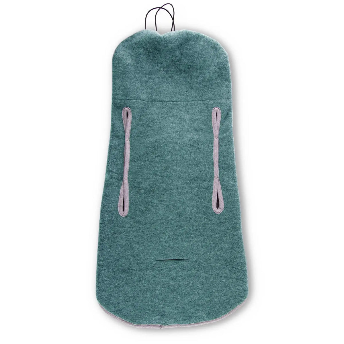 Couverture enveloppante cosy en polaire de laine mérinos bio Popolini - Sage green