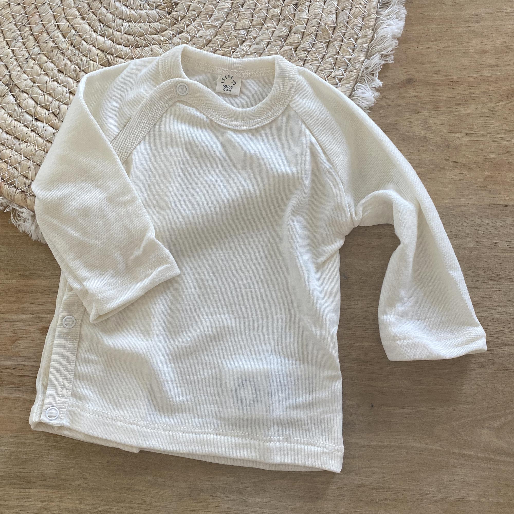 Tee-shirt kimono laine & soie Popolini - Naturel 