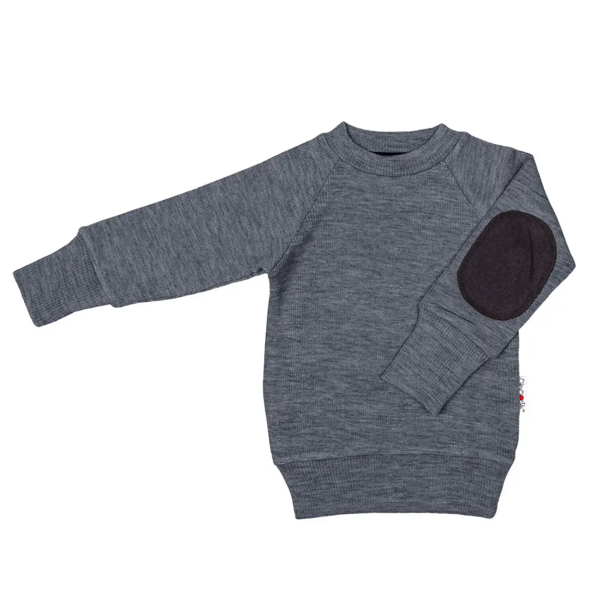 Pull en laine mérinos avec patch Elbow Manymonths 