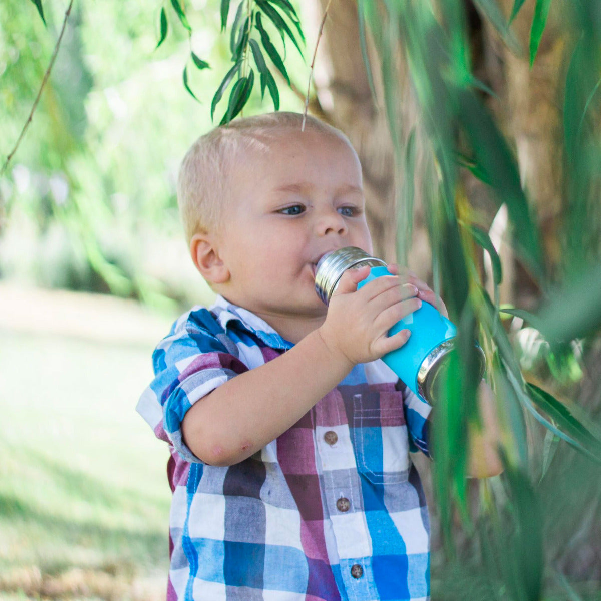 Gourde à bec Inox 325ml Pura - Gris