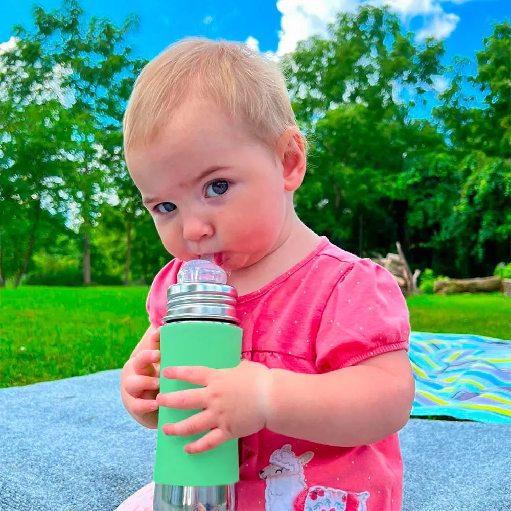 Gourde à bec Inox 325ml Pura - Poudre - Lilinappy