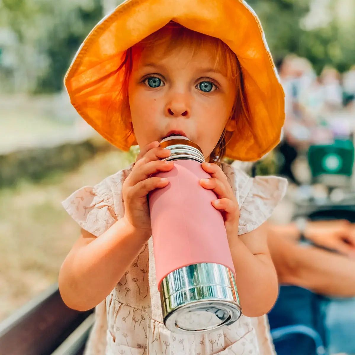 Gourde à bec Inox 325ml Pura - Poudre - Lilinappy