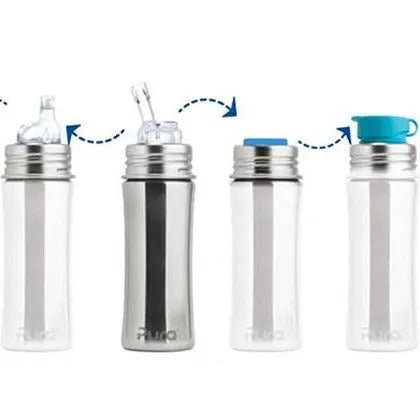 Biberon Inox  325ml Pura - Menthe - Lilinappy