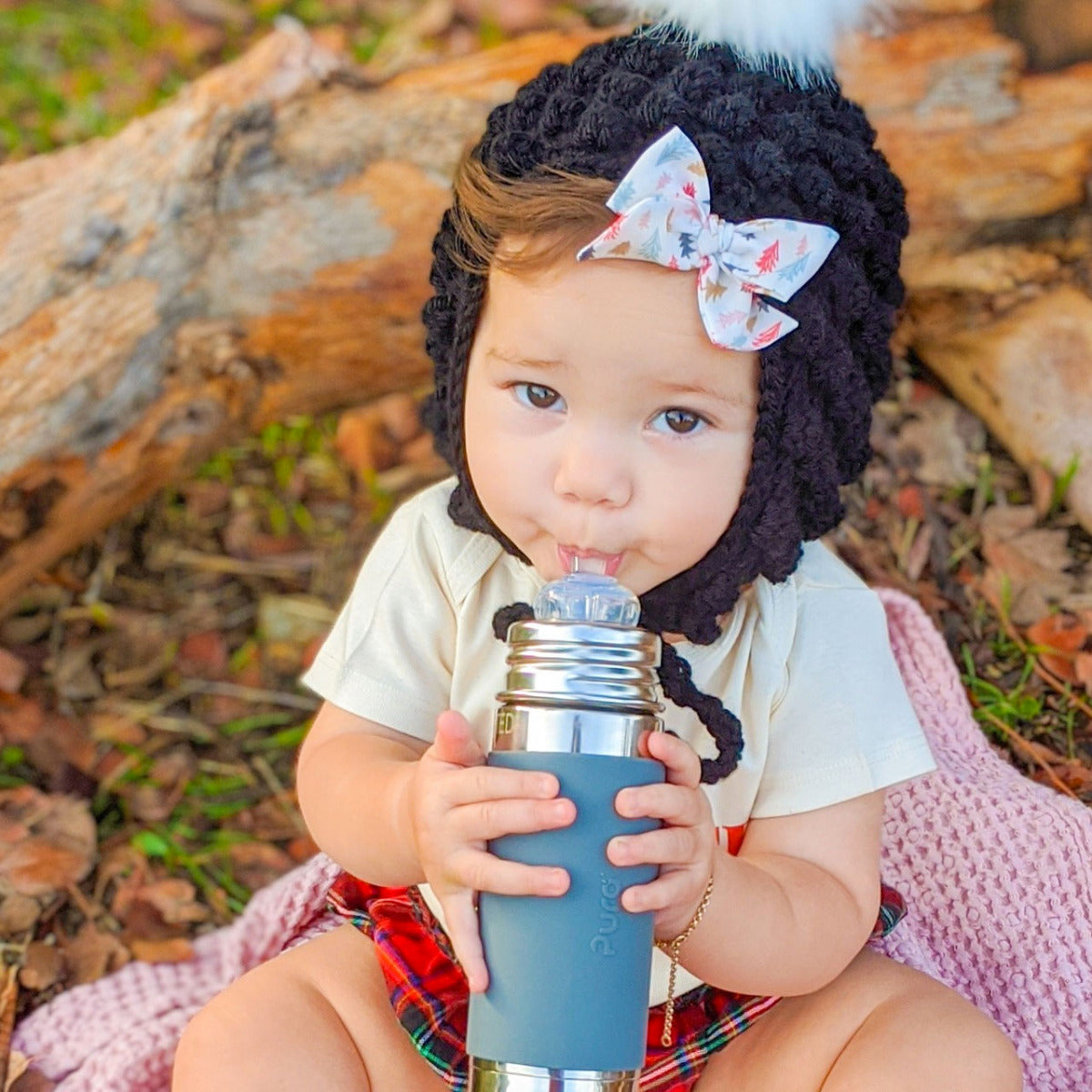 Biberon Inox Isotherme 260ml Pura - Moss - Lilinappy