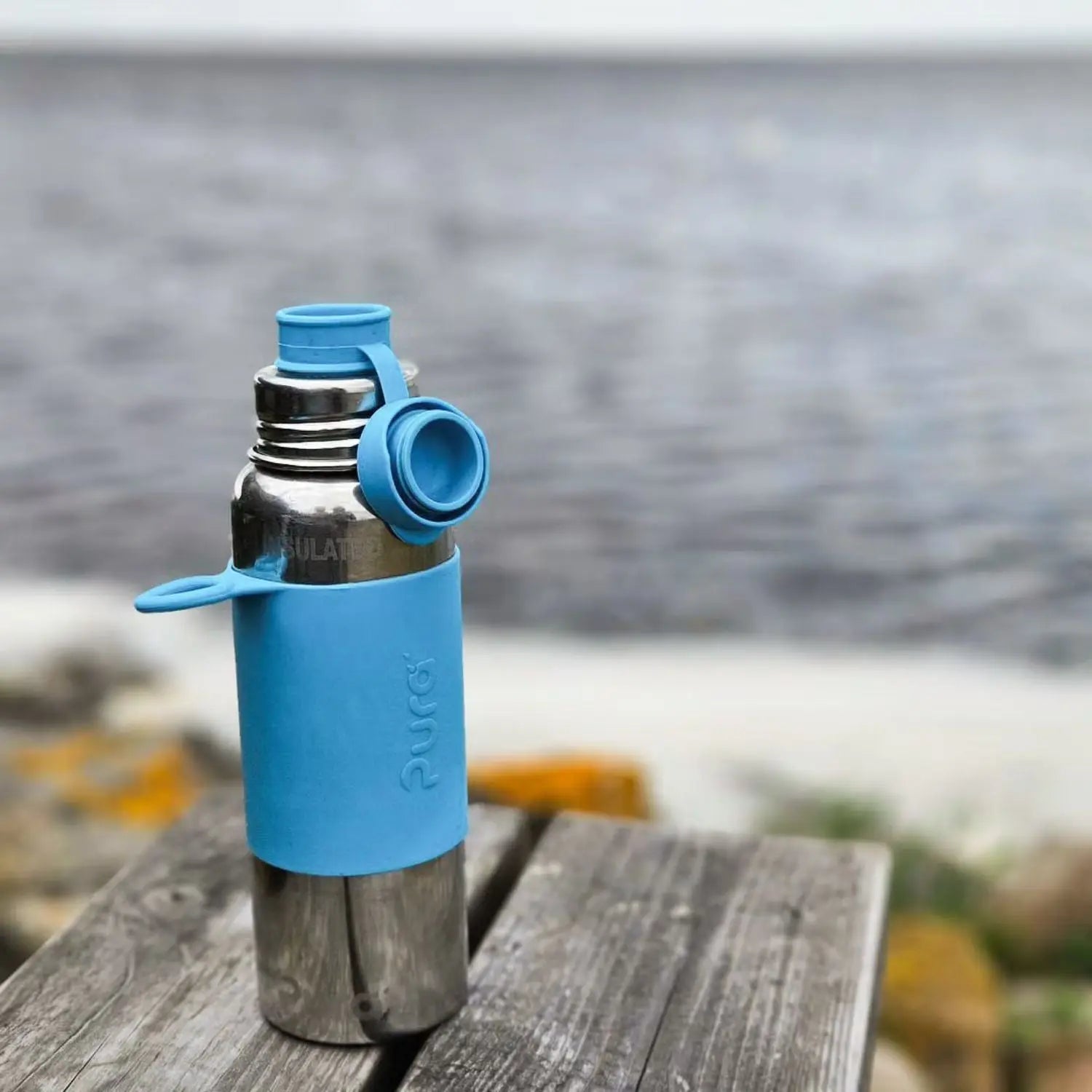 Gourde inox 850 ml Pura - Turquoise 