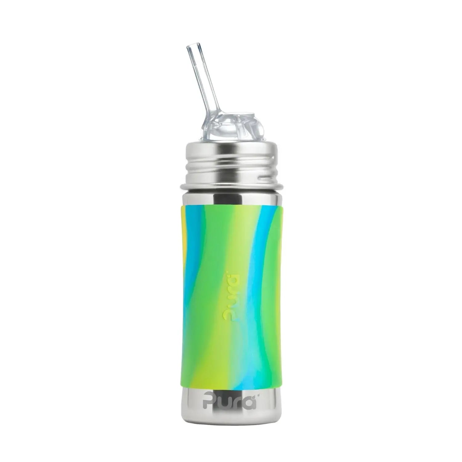 Gourde à paille Free Inox 325ml Pura - Aqua swirl 