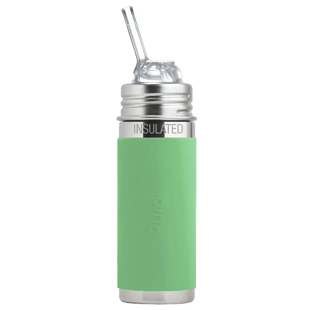 Gourde à paille Free Inox Isotherme 260ml Pura - Moss