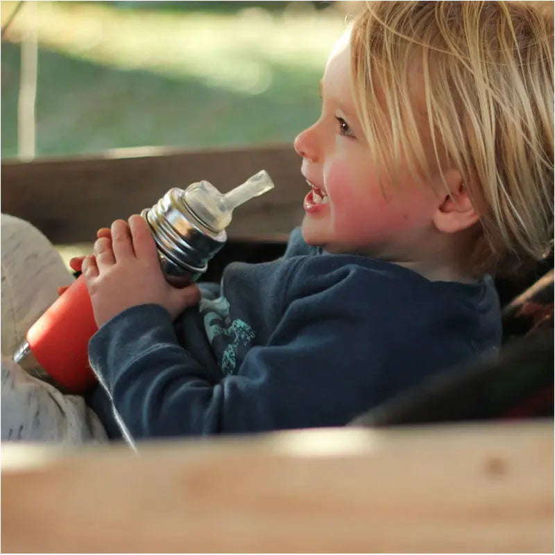 Gourde à bec Inox 325ml Pura - Poudre - Lilinappy