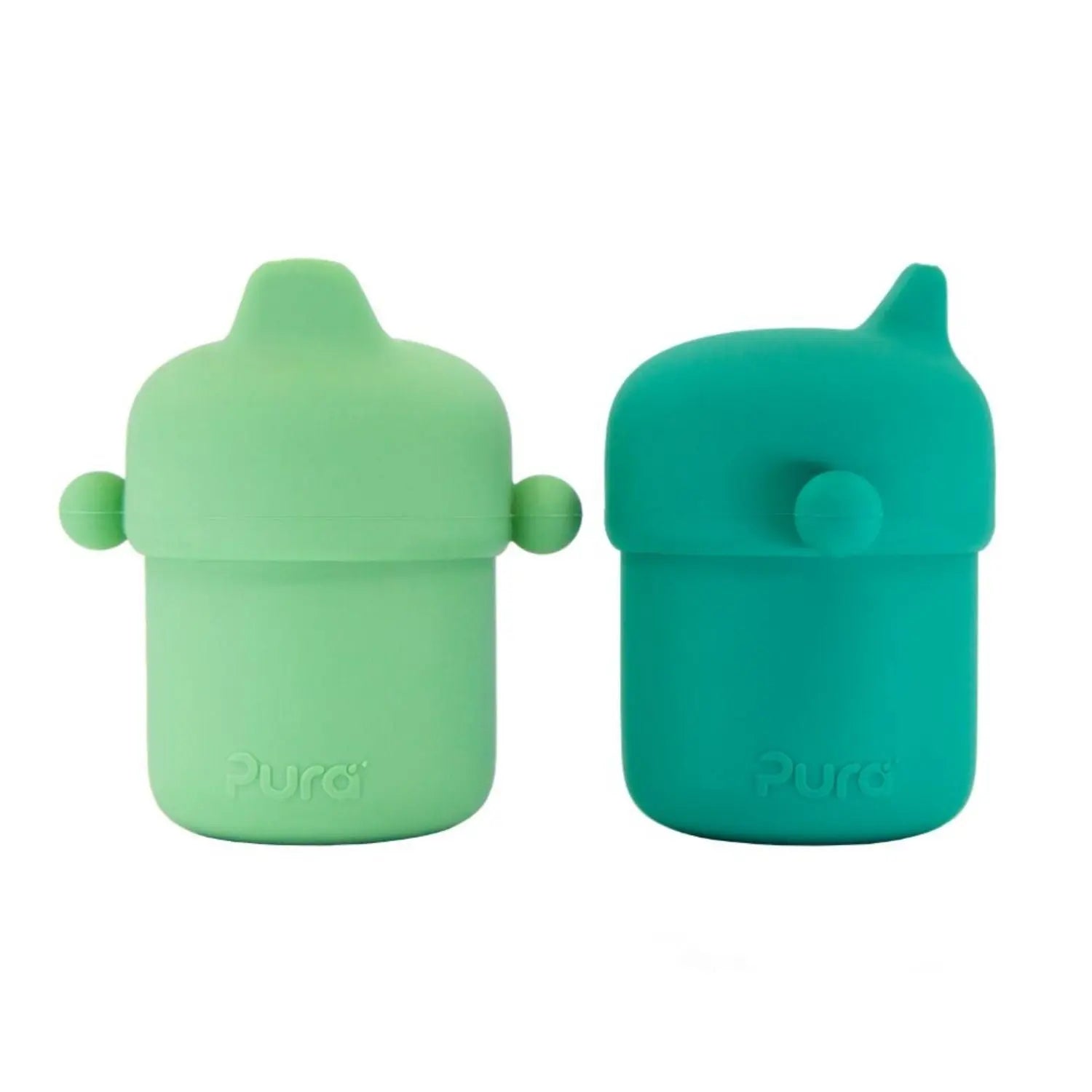 Tasses à bec en silicone Pura - Mint & Moss
