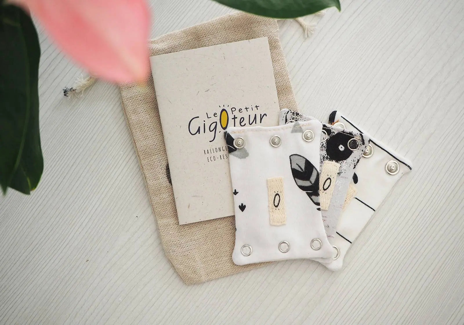 3 rallonges de Body Le Petit Gigoteur - Noir et blanc - Lilinappy