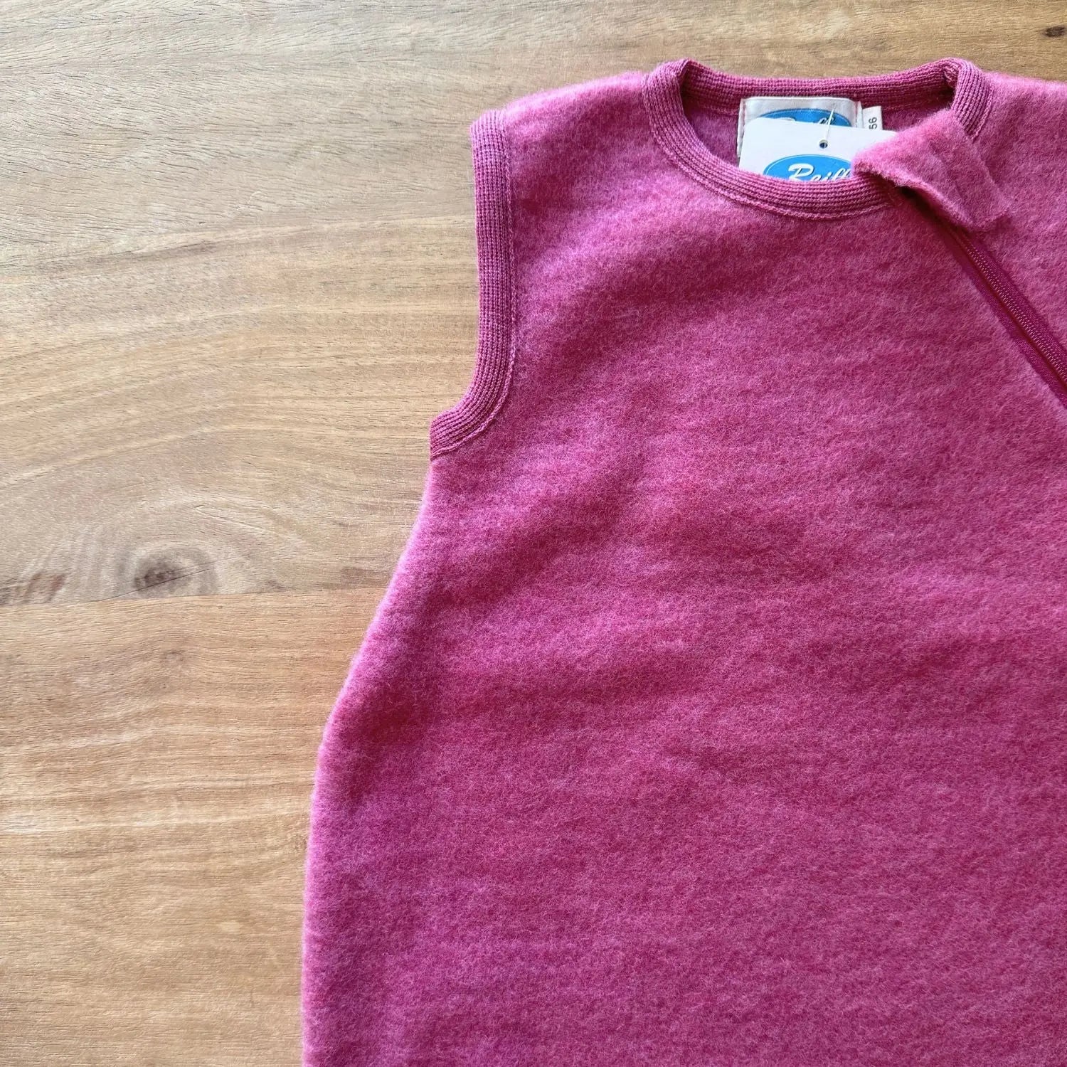 Gigoteuse sans manches en polaire de laine bio Reiff - Mauve 
