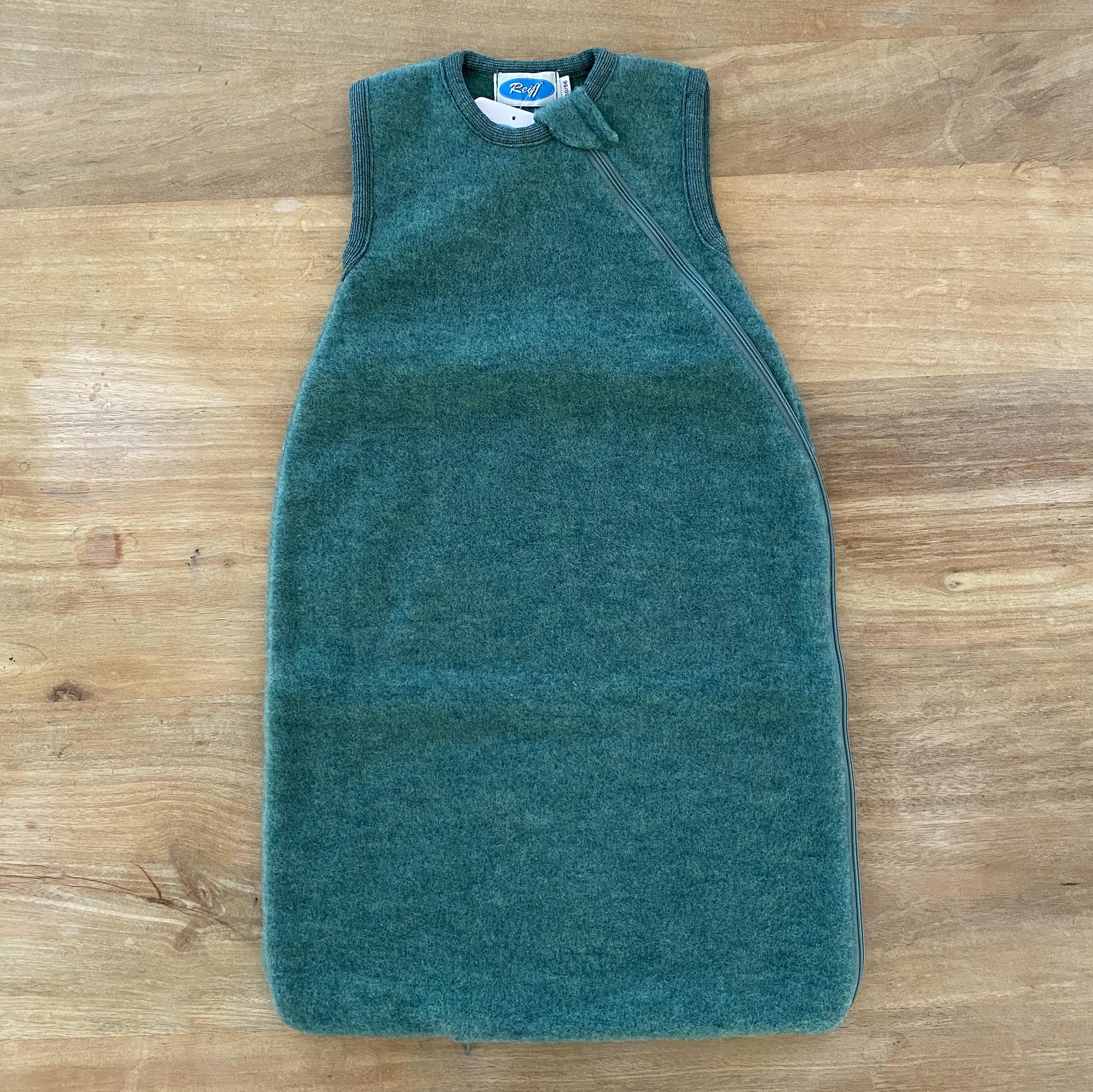 Gigoteuse sans manches en polaire de laine bio Reiff - Vert 
