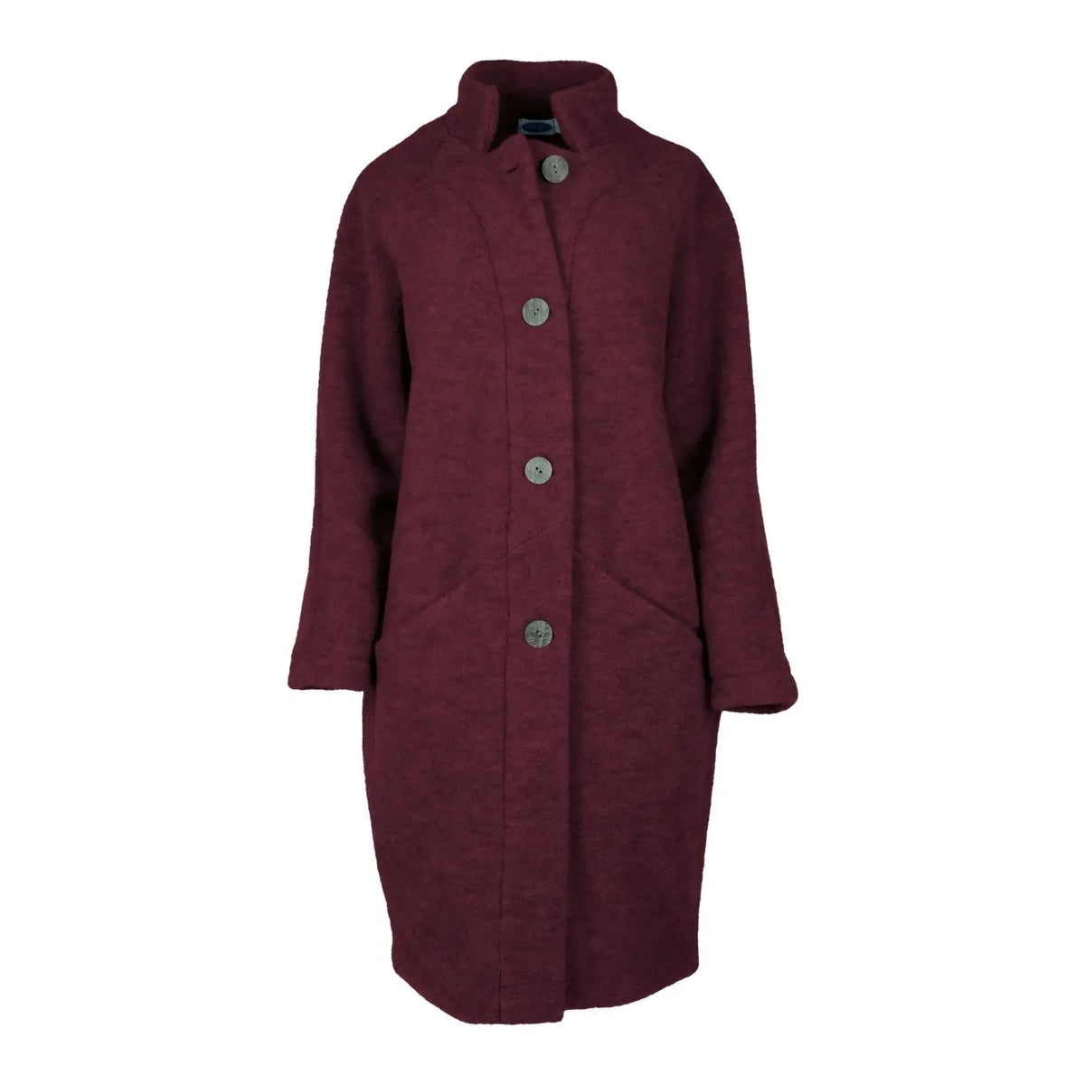 Manteau femme en polaire de laine mérinos bio Reiff – Bordeaux