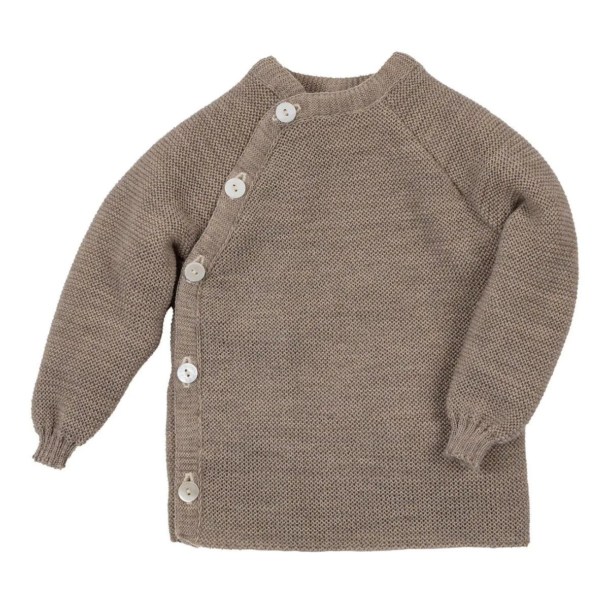 Gilet bébé en laine mérinos bio Reiff – Sable