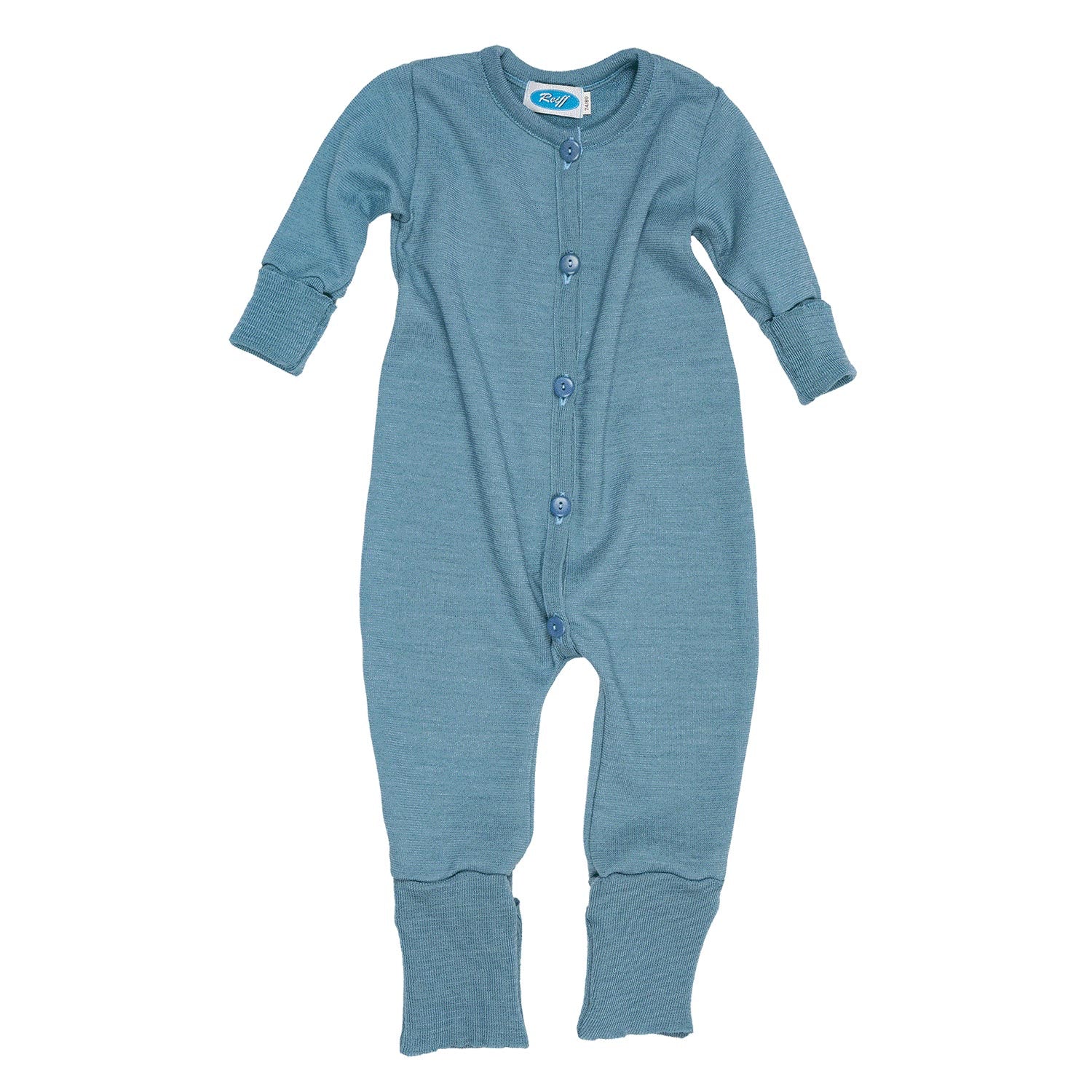 Pyjama en éponge de laine et soie Reiff - Aqua