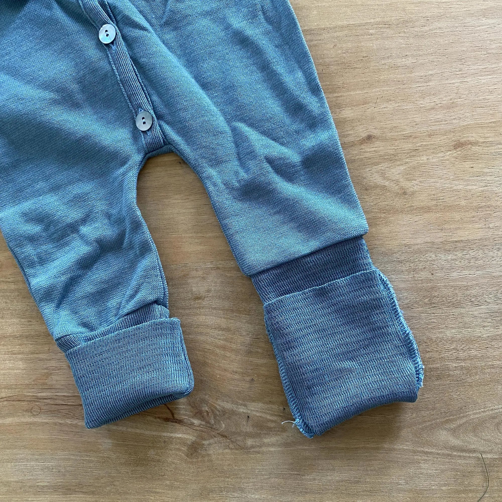 Pyjama en éponge de laine et soie Reiff - Vert 