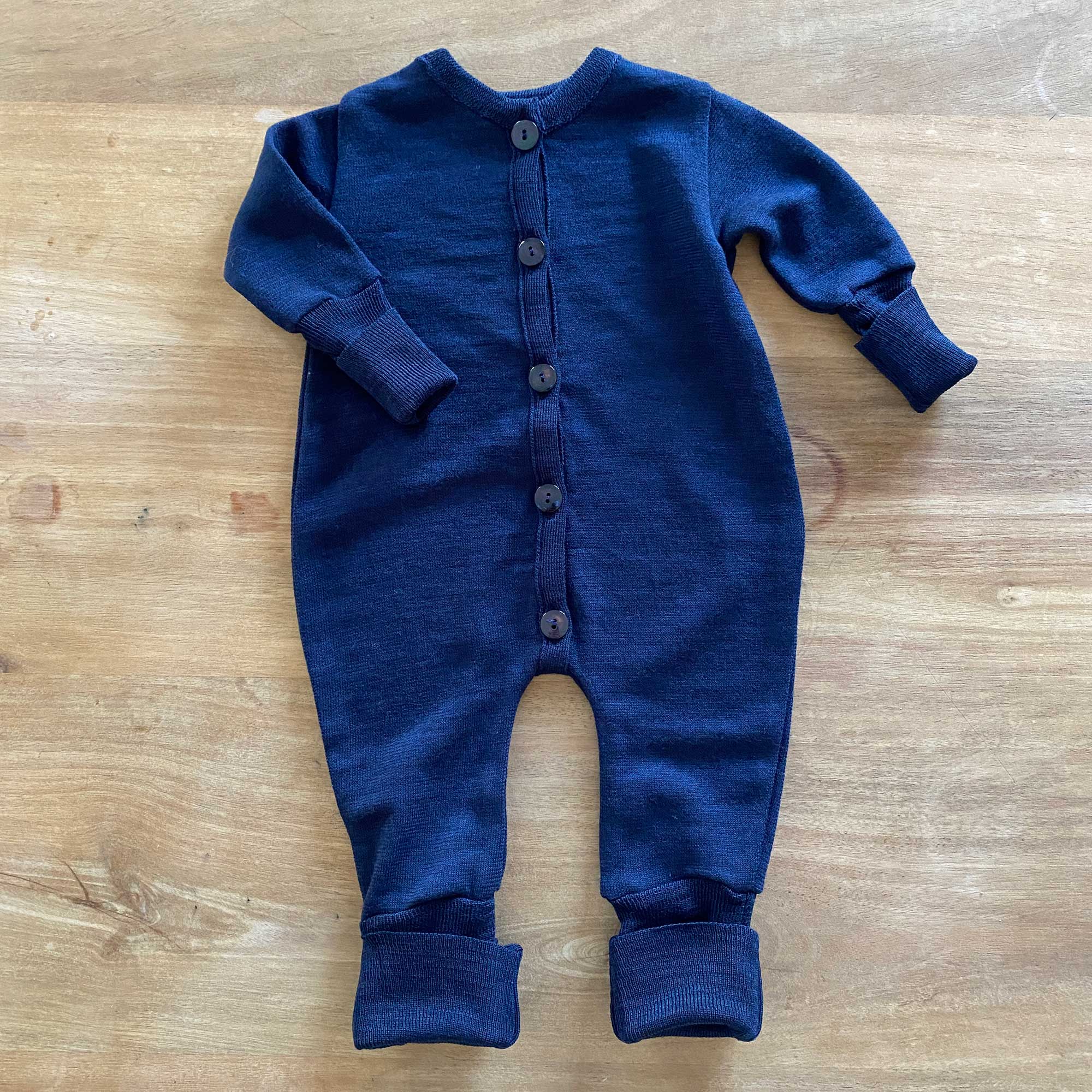 Pyjama en éponge de laine et soie Reiff - Marine 