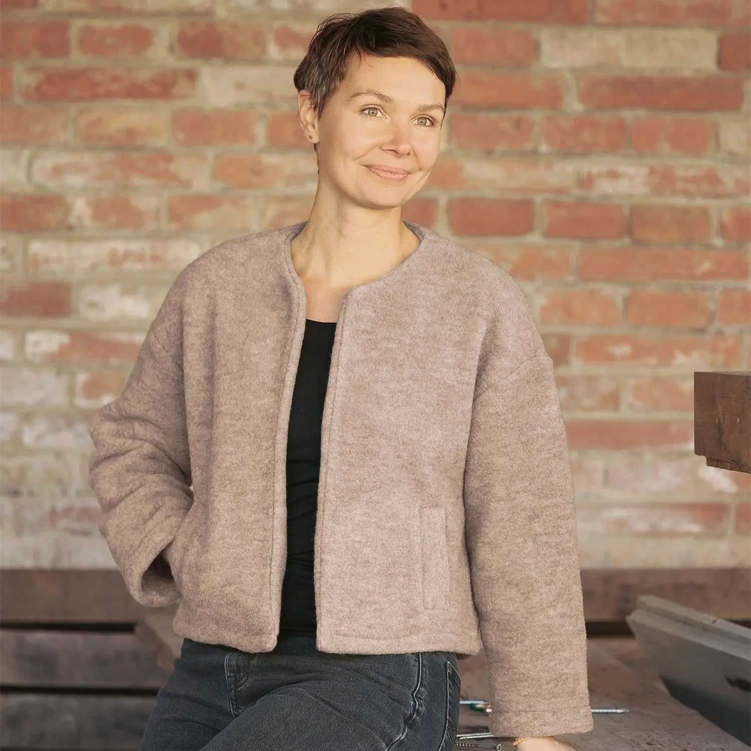 Veste femme en polaire de laine mérinos bio Reiff 