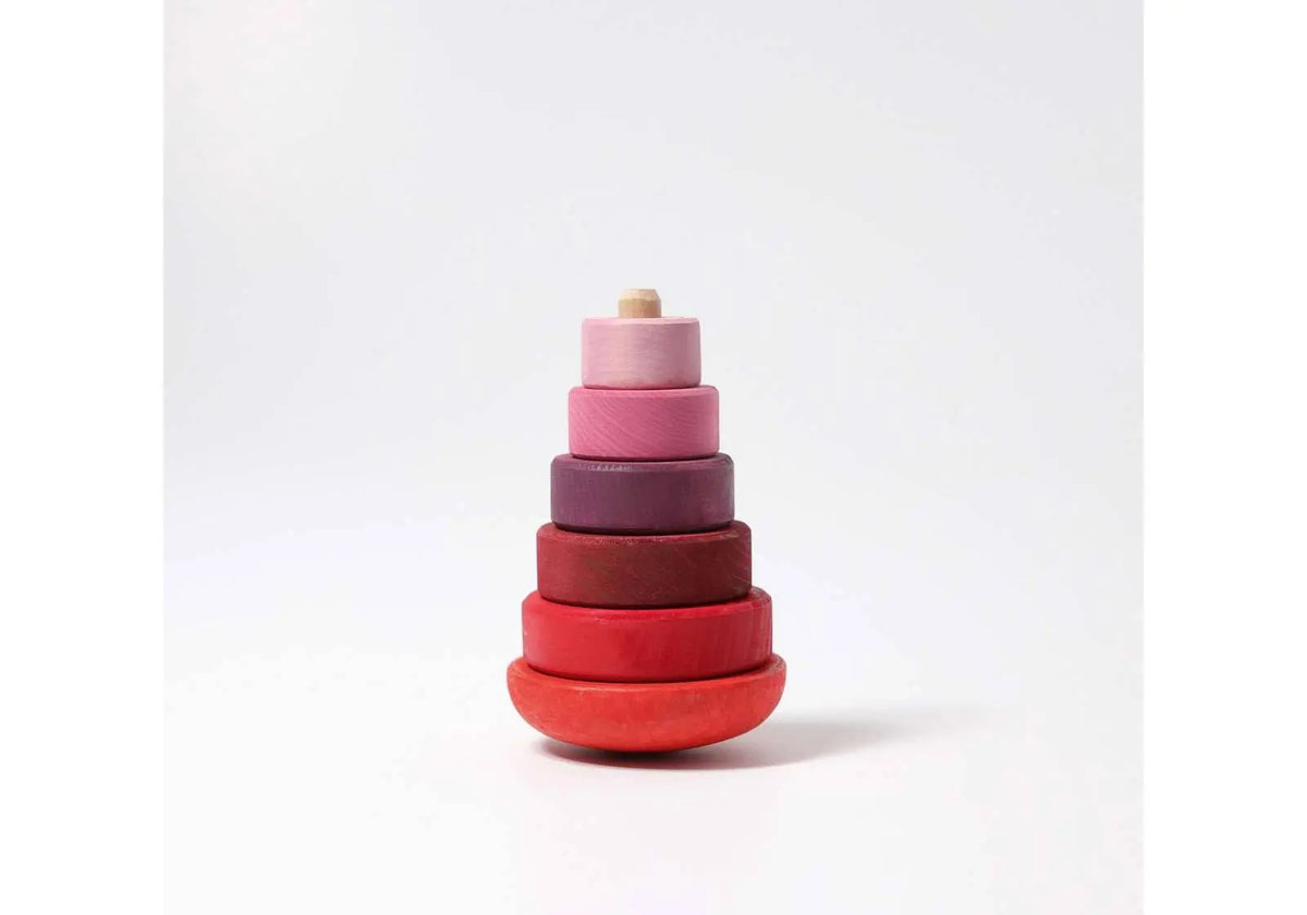Pyramide en bois bancale Grimm's - rose