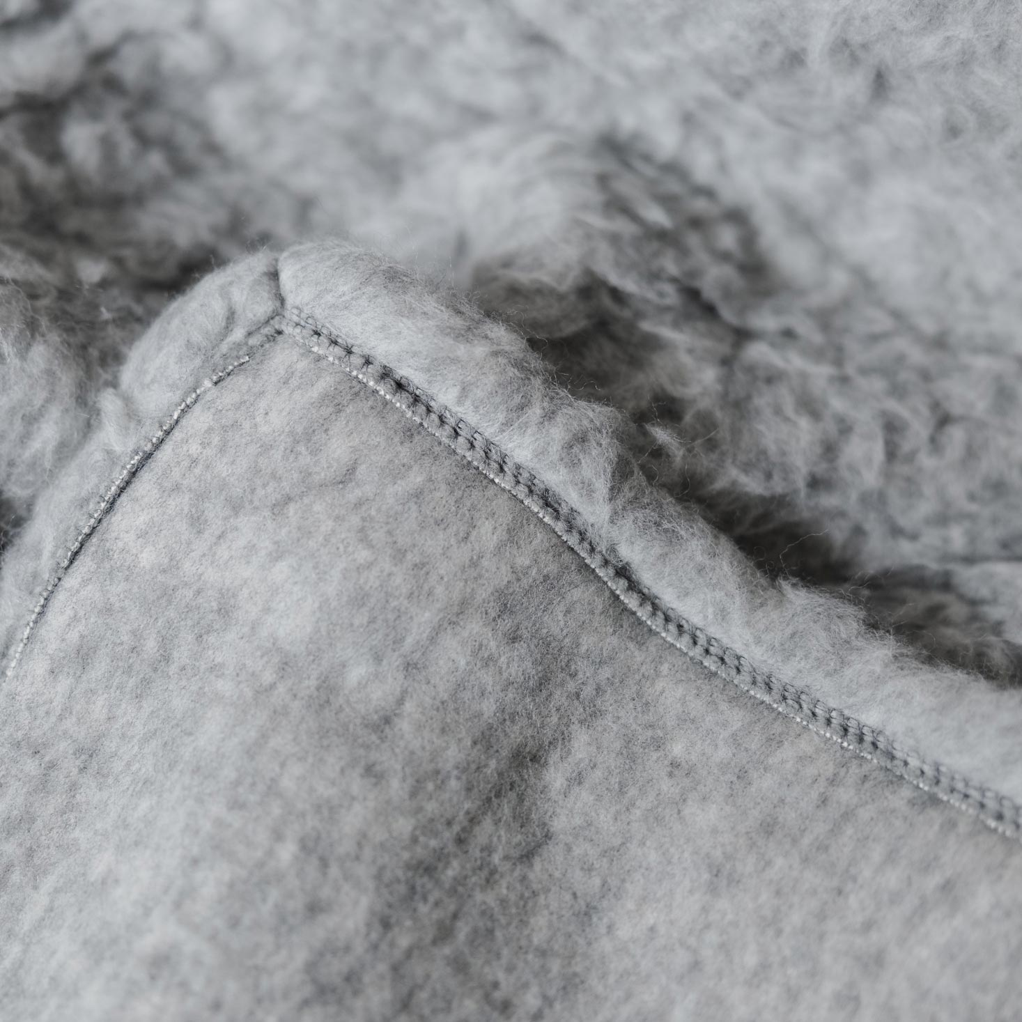 Couverture pure laine vierge /Cachemire Saling 150x190cm - Gris