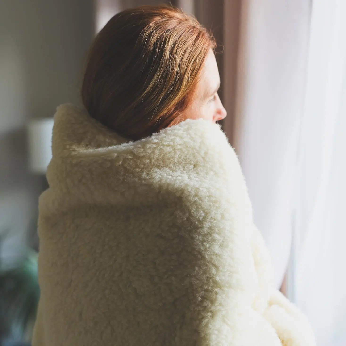 Couverture pure laine vierge Saling 150x190cm - Naturel 