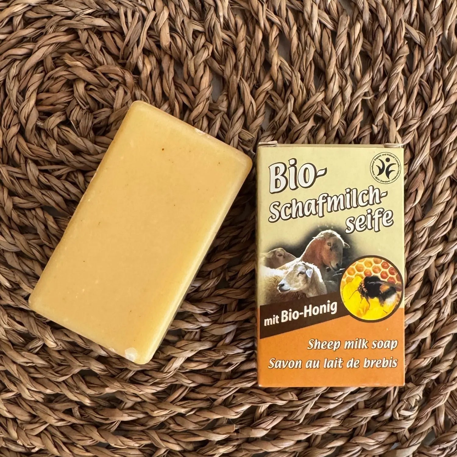 Savon au lait de brebis bio et miel Saling – Doux 