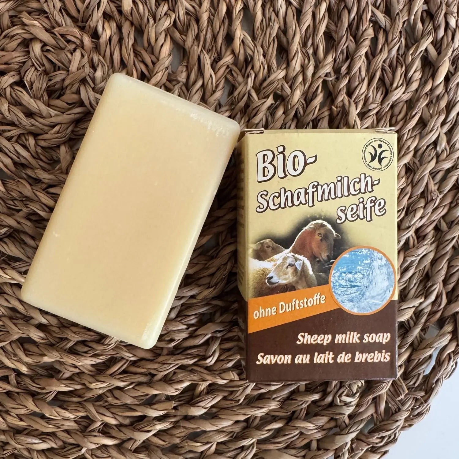 Savon au lait de brebis bio sans parfum Saling – Peaux sensibles 