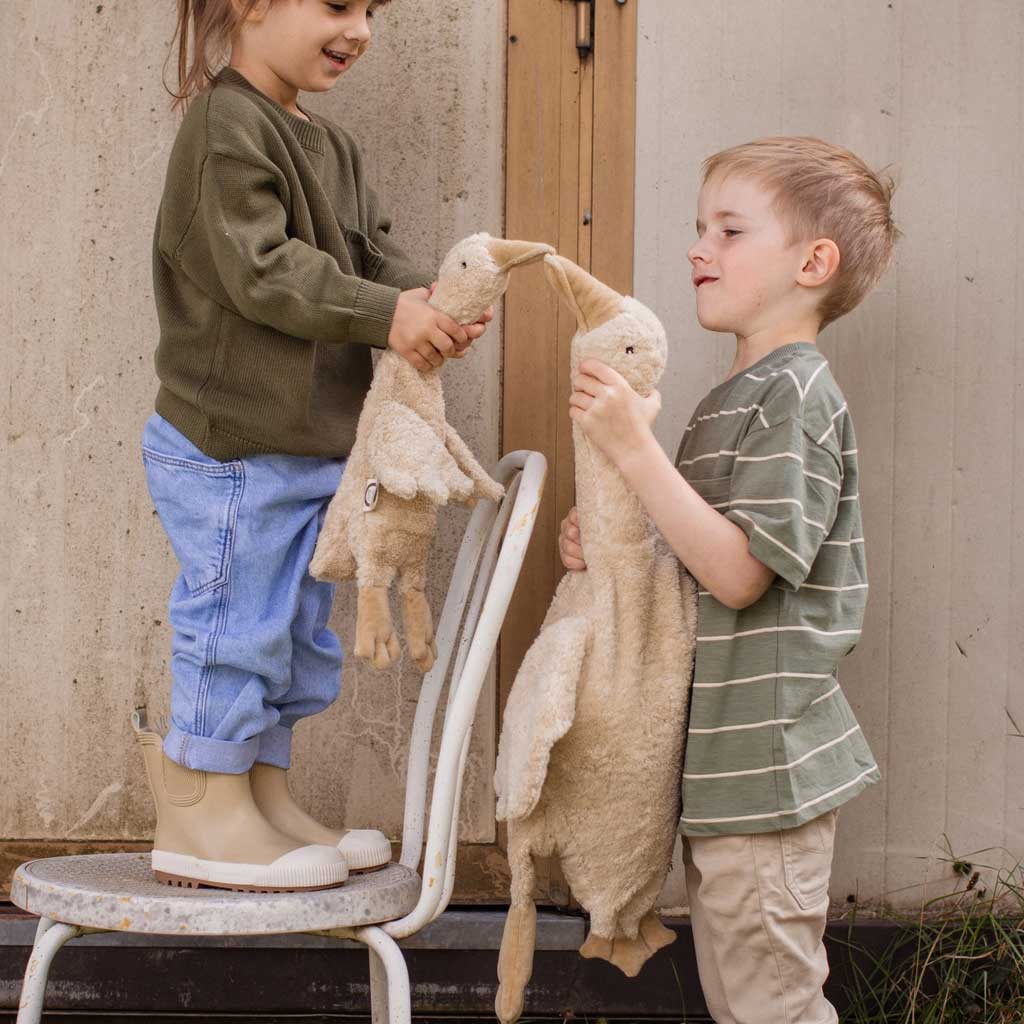 Doudou bouillotte Oie Senger Naturwelt - Sable - Lilinappy