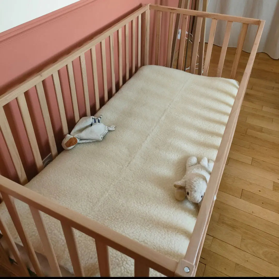 Protège matelas en laine vierge Sassoupi - 60x130cm 