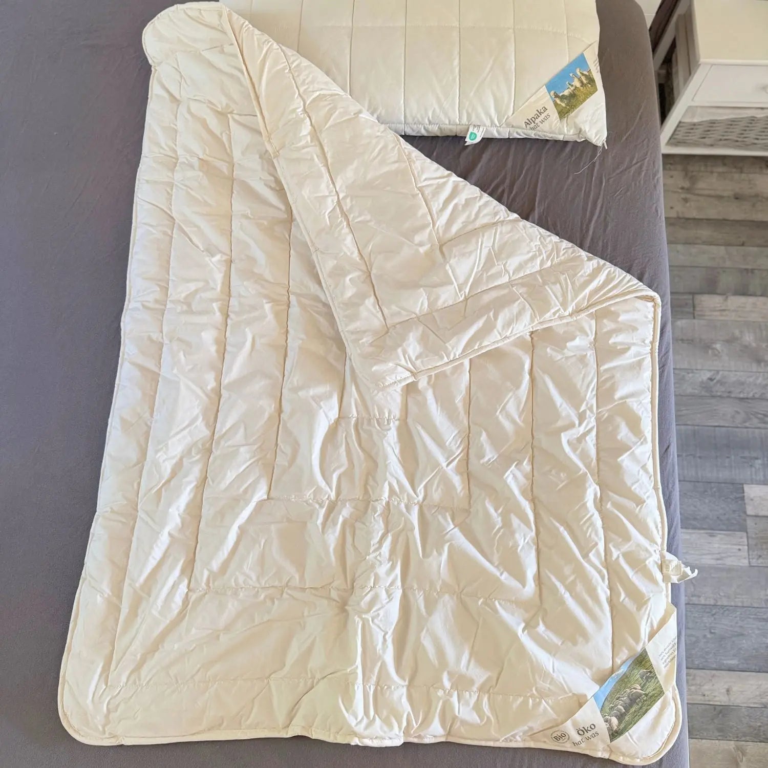 Couette enfant hiver en laine vierge bio Sassoupi 100x135 cm 